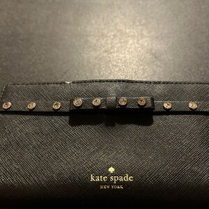 Kate Spade Black Wallet with Gold Accents